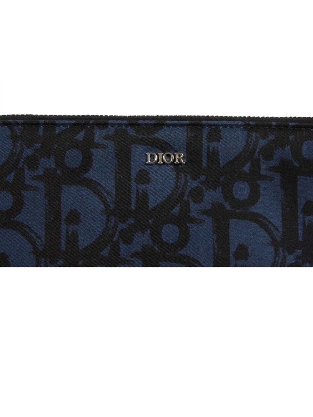 Dior Oblique Logo Pouch Blue /Black - Picture 3 of 9